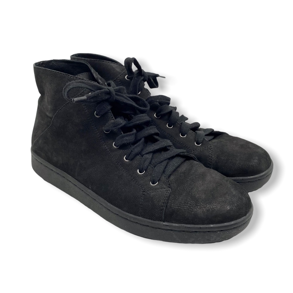 Eileen Fisher Game 2 Black Nubuck Suede Leather Lace-Up High Top Sneaker